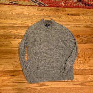 Men’s Gray Partial Zip Sweater